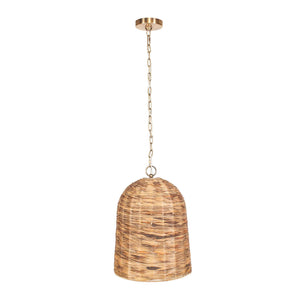 Rotorua - 1 Light Sea Grass Pendant - Light Brown