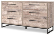 Neilsville - Six Drawer Dresser - Vinyl-Wrapped - Whitewash - R&R Furniture Gallery (Fountain Valley, CA)