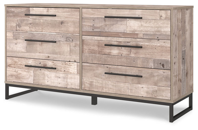 Neilsville - Six Drawer Dresser - Vinyl-Wrapped - Whitewash - R&R Furniture Gallery (Fountain Valley, CA)
