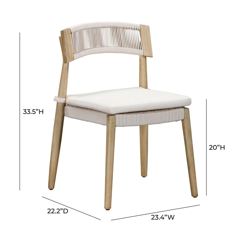 Gata - Outdoor Dining Chair (Set of 2) - Cream - R&R Furniture Gallery (Fountain Valley, CA)