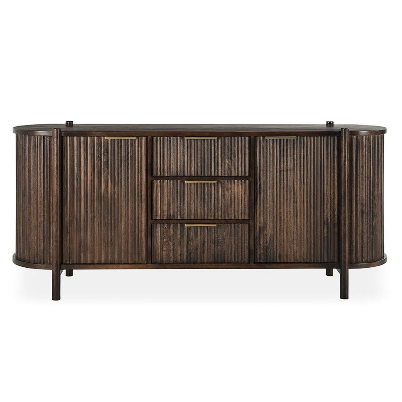 Redford - 2 Door 3 Drawer Buffet - Bark Brown - R&R Furniture Gallery (Fountain Valley, CA)