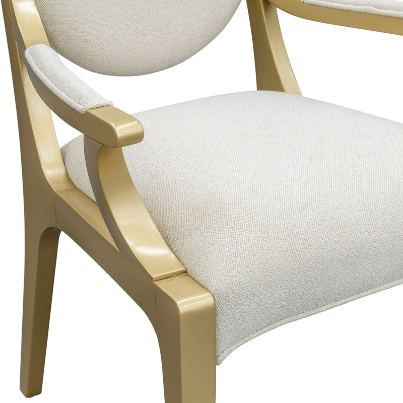 Scotts Square - Dining Arm Chair - Light Champagne - R&R Furniture Gallery (Fountain Valley, CA)