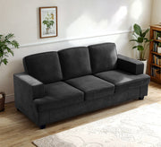 Modern Sofa, Comfortable 3 Seater Couch With Deep Seating, Loose Back Cushions, Wide Arms - R&R Furniture Gallery (Fountain Valley, CA)