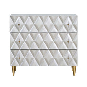Anson - Console Cabinet - Metallic Silver & Champagne - R&R Furniture Gallery (Fountain Valley, CA)