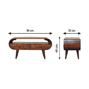 Solid Wood Circular TV Stand - R&R Furniture Gallery (Fountain Valley, CA)
