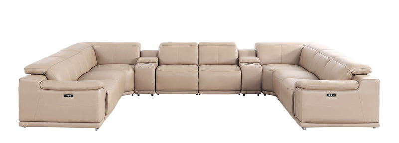 2679 - 10-Piece U-Shaped Power Reclining Sectional In Genuine Leather (4 Recliners)