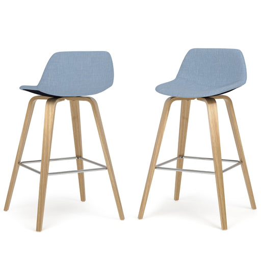 Randolph Bentwood - Upholstered Counter / Bar Height Stool (Set of 2) - R&R Furniture Gallery (Fountain Valley, CA)