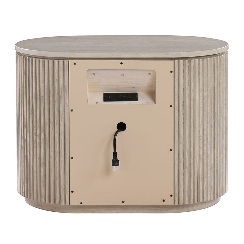 Leanna - Nightstand With USB Port - Light Oak - R&R Furniture Gallery (Fountain Valley, CA)