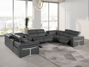 1126 - 10-Piece U-Shaped Sectional Sofa In With 4 Power Recliners & Power Headrests