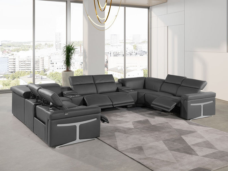 1126 - 10-Piece U-Shaped Sectional Sofa In With 4 Power Recliners & Power Headrests