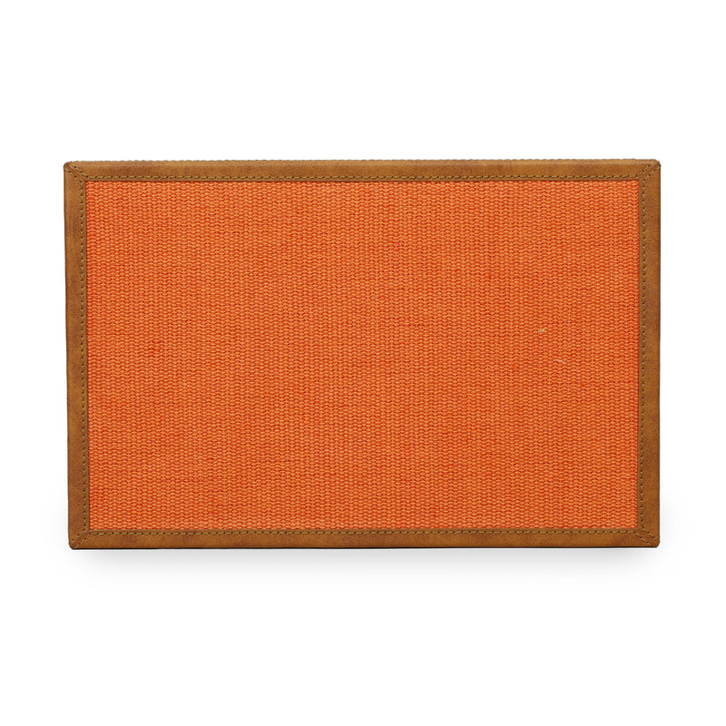 Acre - Cotton Jute Jewelry Box - Orange - R&R Furniture Gallery (Fountain Valley, CA)