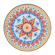 Outdoor Round Side Table With Mosaic Style Top And Curved Iron Legs - R&R Furniture Gallery (Fountain Valley, CA)