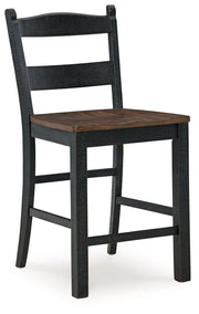 Valebeck - Barstool (Set of 2) - Black / Brown - R&R Furniture Gallery (Fountain Valley, CA)