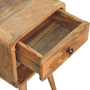 Mini Chestnut Curve Lower Bedside Nifhtstand - R&R Furniture Gallery (Fountain Valley, CA)