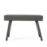 Outdoor Wicker Table With Rectangular Tabletop - Gray - R&R Furniture Gallery (Fountain Valley, CA)