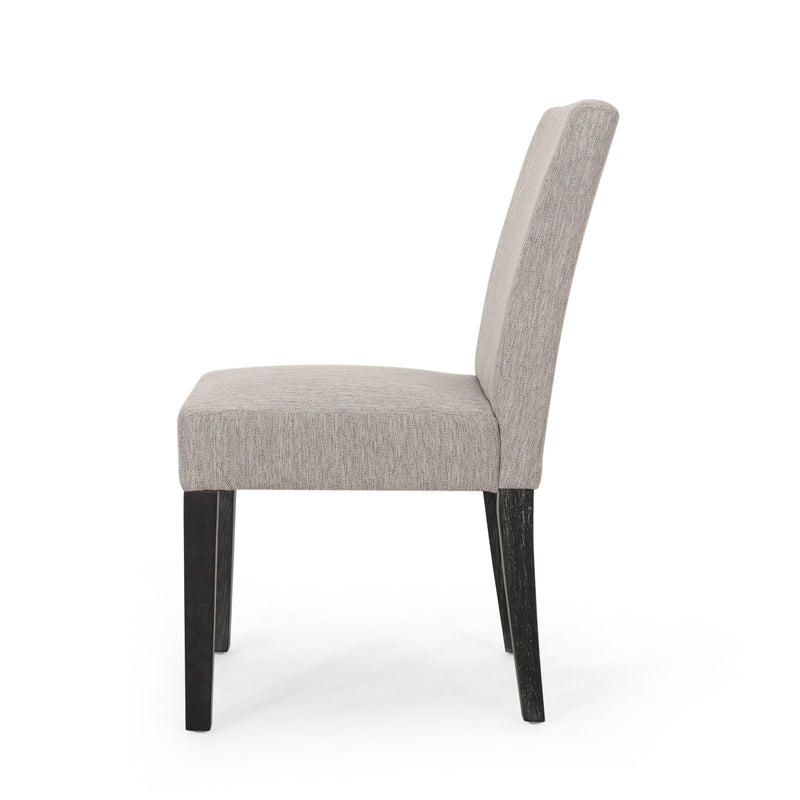 Contemporary Noble House dining chair with upholstered seat and tapered legs, part of a stylish chair set for modern dining rooms.