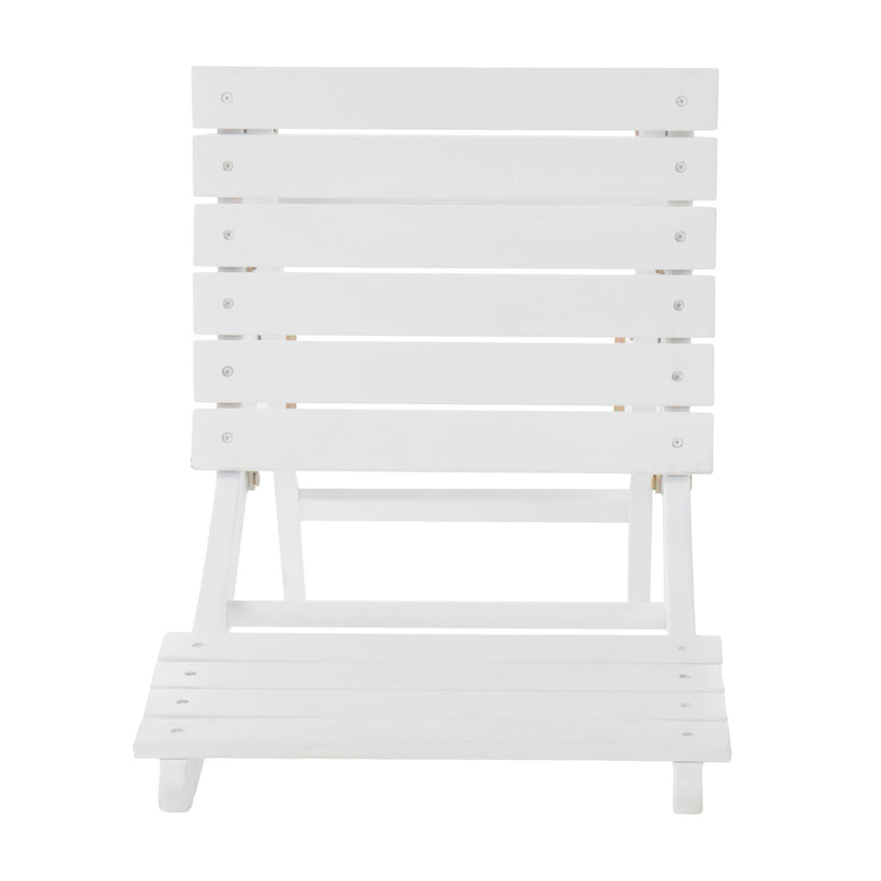 Set of two Noble House outdoor foldable wood dining chairs with slat design, perfect for patio or garden seating.