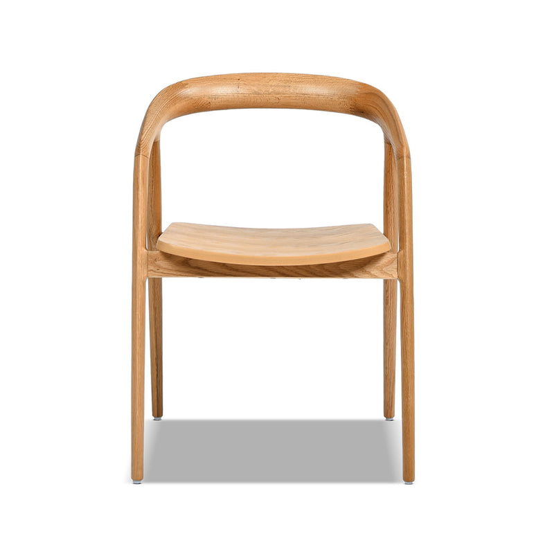 Simeon - Scandinavian Sculpted Dining Chair - Warm Natural Brown - R&R Furniture Gallery (Fountain Valley, CA)