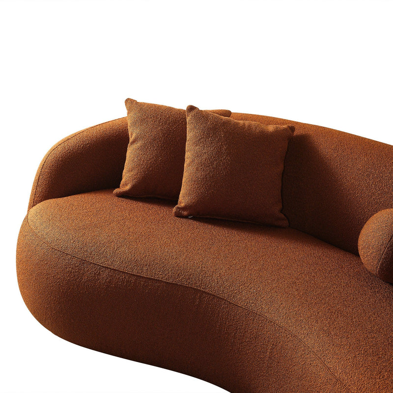 Drake - Japandi Style Curvy Boucle Sofa - R&R Furniture Gallery (Fountain Valley, CA)