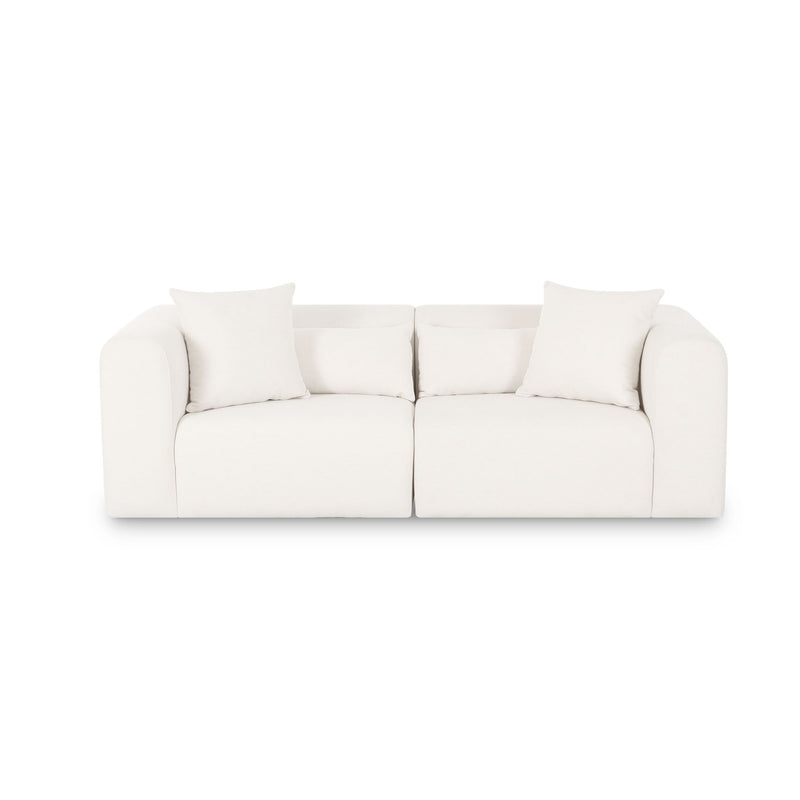 Tarra - Chenille Modular Loveseat - Cream - R&R Furniture Gallery (Fountain Valley, CA)