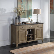 Charnell - Server - Marble Top & Oak - R&R Furniture Gallery (Fountain Valley, CA)