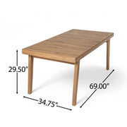 Outdoor Dining Table With Slatted Top, Ideal For Patio - R&R Furniture Gallery (Fountain Valley, CA)