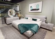 Aria - Italian Modern Multi Grey with texture Nightstand — view 2