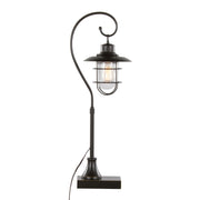 Landen contemporary task lamp set by Lumi Source, oil-rubbed bronze finish with clear glass shades, modern adjustable desk lamps