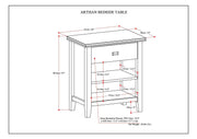 Artisan - Bedside Table - Warm Walnut Brown - R&R Furniture Gallery (Fountain Valley, CA)