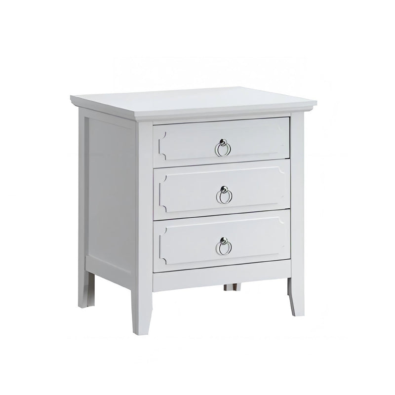 Hammond - 3 Drawer Nightstand - White - R&R Furniture Gallery (Fountain Valley, CA)