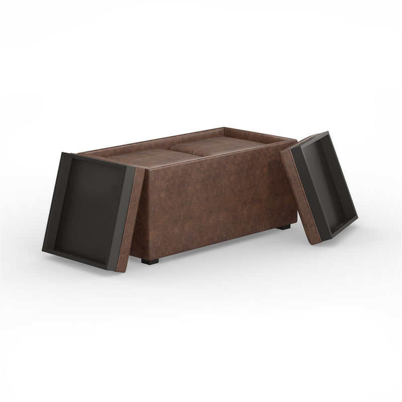 Avalon - 5 Piece Storage Ottoman, Contemporary - R&R Furniture Gallery (Fountain Valley, CA)