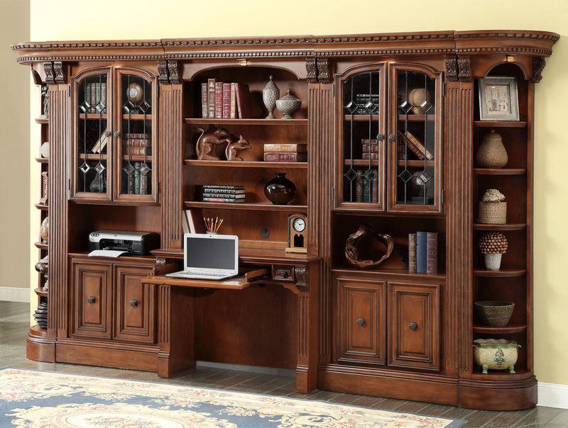 Huntington - Library Desk (2 Piece) - Antique Vintage Pecan