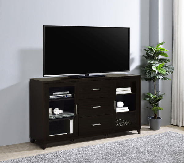 Lewes 2-door Engineered Wood 60-inch TV Stand Cappuccino