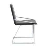 Zlatan - Side Chair (Set of 2) - Gray Velvet & Chrome - R&R Furniture Gallery (Fountain Valley, CA)