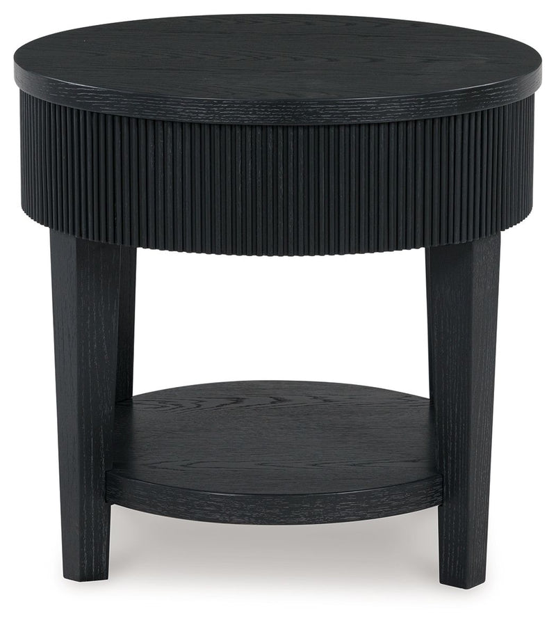 Marstream - Round End Table - Black - R&R Furniture Gallery (Fountain Valley, CA)