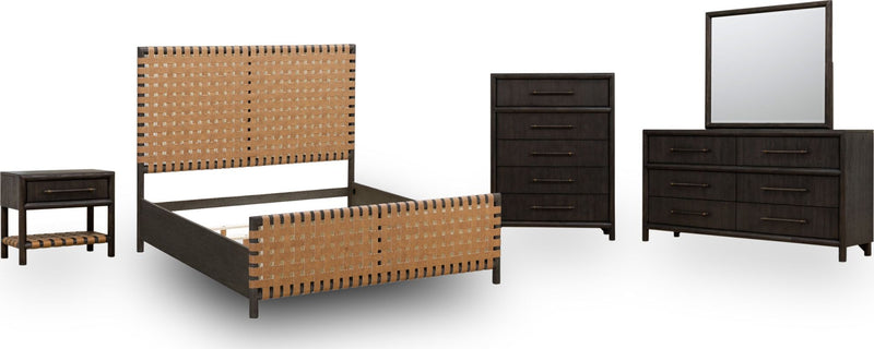 Dorsey Five Drawer Chest in Basalt Grey