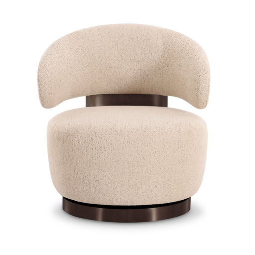 Austin - Boucle Swivel Chair - Cream - R&R Furniture Gallery (Fountain Valley, CA)