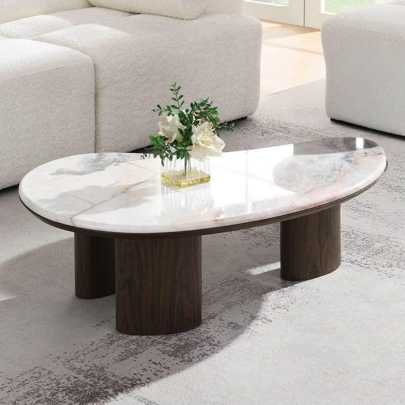 Hanale - Table With Marble Top - R&R Furniture Gallery (Fountain Valley, CA)