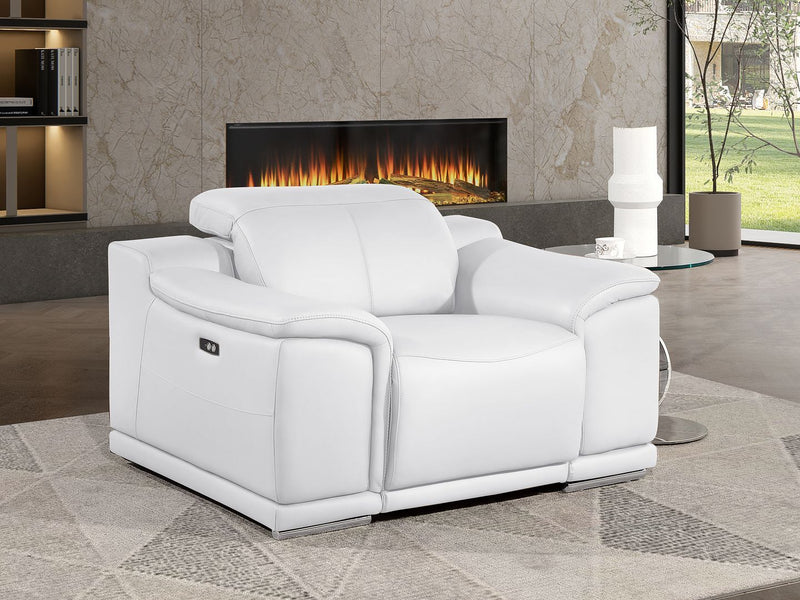 2679 - Power Reclining Chair With Power Headrest In Genuine Leather - R&R Furniture Gallery (Fountain Valley, CA)