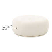Fickle - Swivel Ottoman - Cream - R&R Furniture Gallery (Fountain Valley, CA)