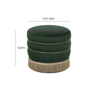 Lakka - Velvet Ottoman - R&R Furniture Gallery (Fountain Valley, CA)