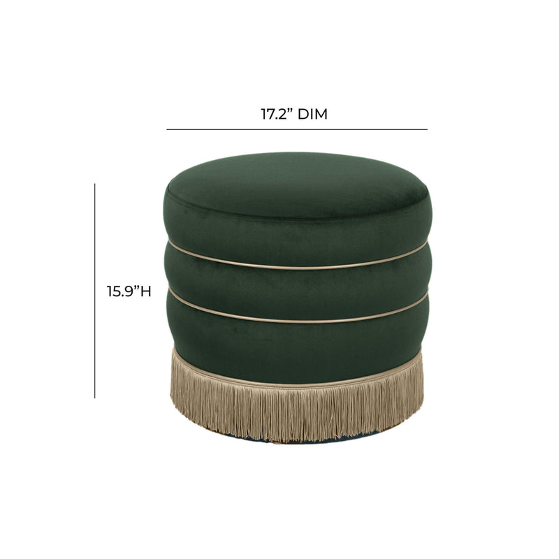 Lakka - Velvet Ottoman - R&R Furniture Gallery (Fountain Valley, CA)