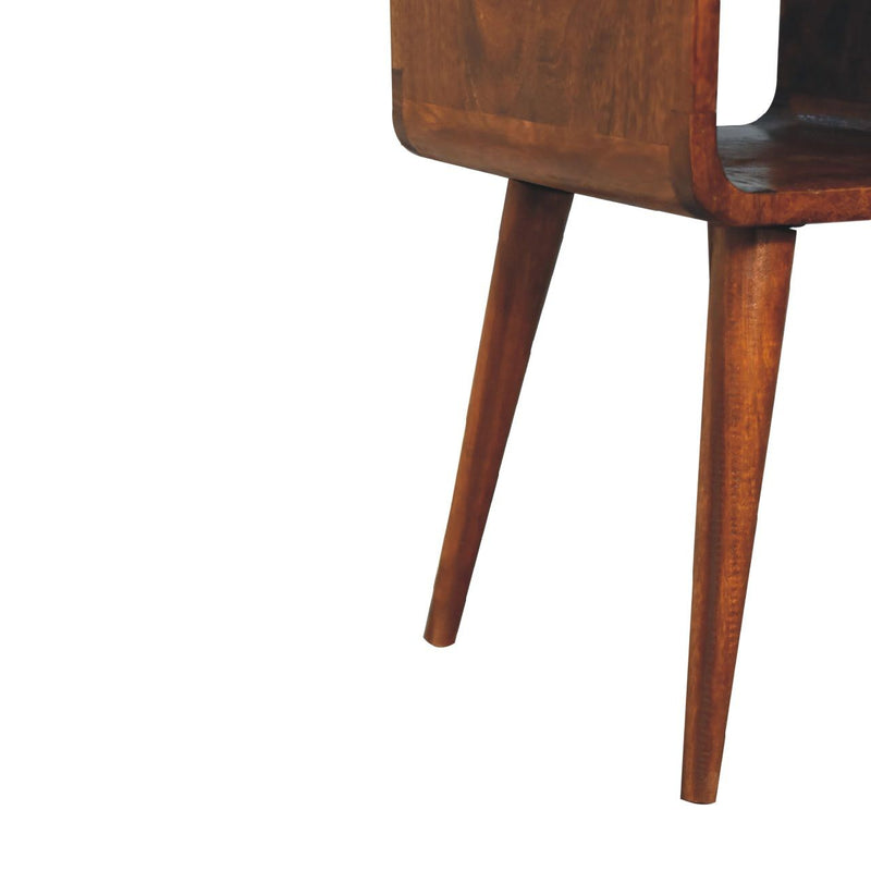 Mini Chestnut Curve Lower Bedside Nifhtstand - R&R Furniture Gallery (Fountain Valley, CA)