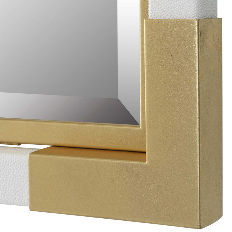 Malik - White & Gold Mirror