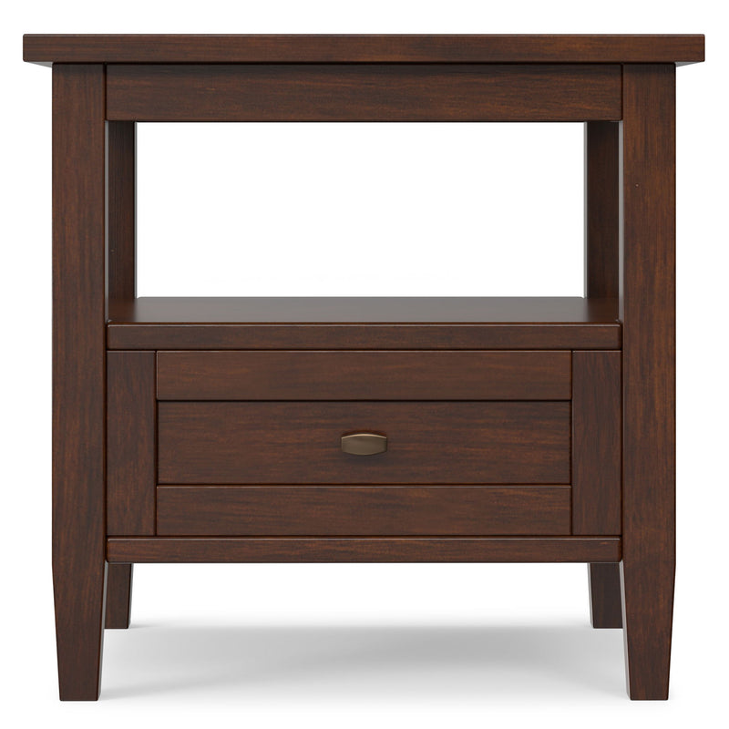 Warm Shaker - End Table With Smooth Drawer Storage - Brown - R&R Furniture Gallery (Fountain Valley, CA)