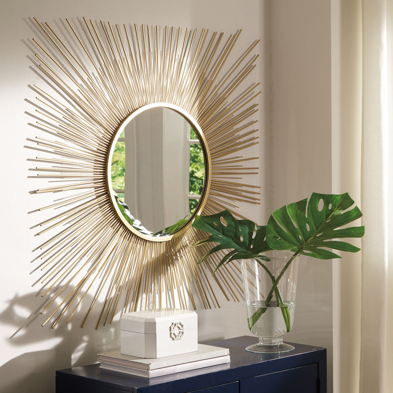Elspeth - Accent Mirror - Gold Finish - R&R Furniture Gallery (Fountain Valley, CA)