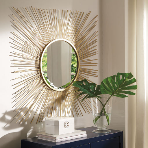Elspeth - Accent Mirror - Gold Finish - R&R Furniture Gallery (Fountain Valley, CA)