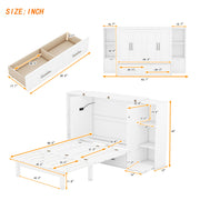 Murphy Bed With Shelves, Drawers And USB Ports - R&R Furniture Gallery (Fountain Valley, CA)