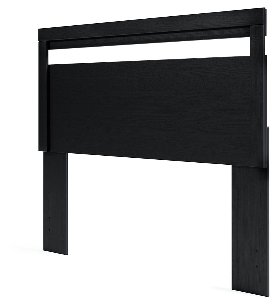Finch - Queen Panel Headboard - Black - R&R Furniture Gallery (Fountain Valley, CA)