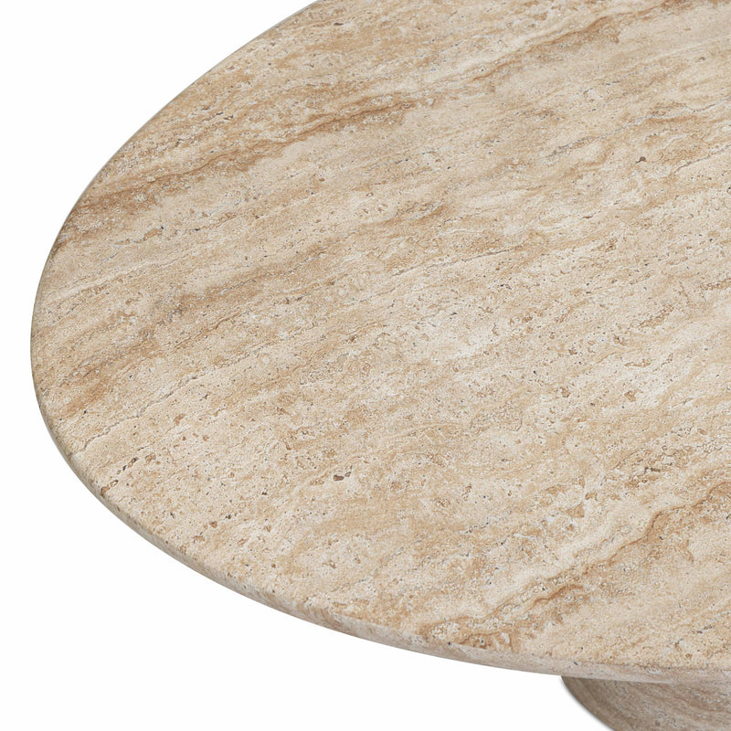 Sonia - Indoor / Outdoor Concrete Coffee Table - Faux Travertine - R&R Furniture Gallery (Fountain Valley, CA)